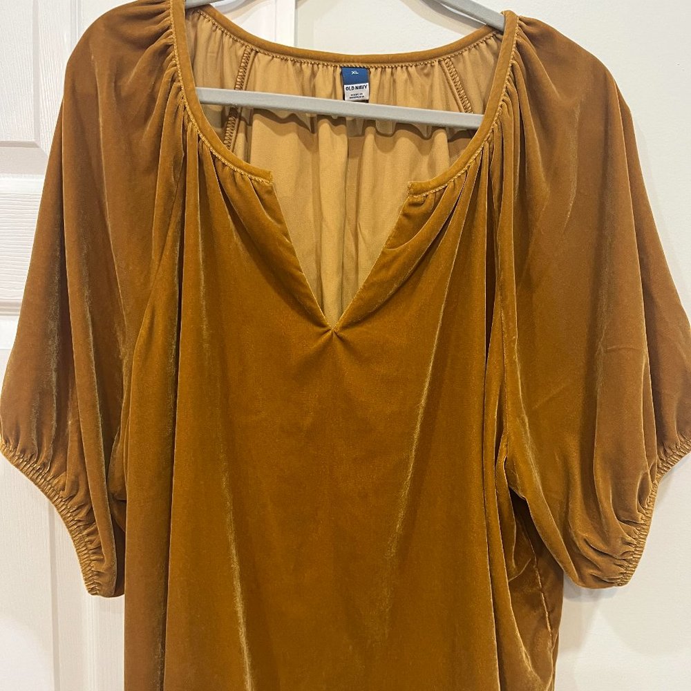 Gold Velvet old navy top